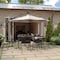 Flash Furniture Sedona 10FT Round Umbrella w/32 Solar LED Lights, Built in Cross Base, Easy Lift/Tilt Function, Tan GM-WL-UU012-TAN-GG - alternate 1